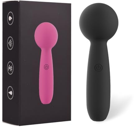 Vibrador de Palo de Masaje Consolador Realista Juguete Sexual Extremo para Mujeres Estimulador de Clítoris Palo de Masaje Recargable e Impermeable Vibradores de Punto G (Negro)