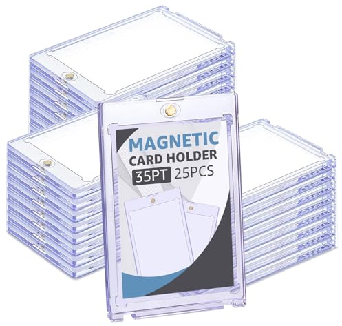25 pezzi Magnetic Card Holder 35PT Magnetic Card Holder Trading Cards Sleeves Custodia per carte di credito standard, Yugioh, sport, baseball
