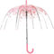 Cherry Blossoms Cute Transparent Bubble Umbrella - Clear Dome Semi-Automatic Sunny Umbrella for Kids, Girls, Boys, Women - Romantic, Wedding Decoration - Waterproof Canopy - Pink