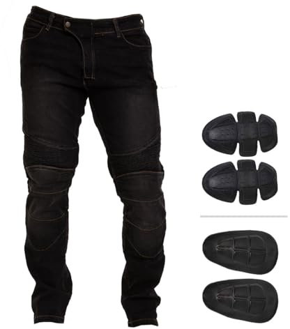 Juicy Trendz Men's Stretch Denim Biker Jeans CE Removable Armor Pads