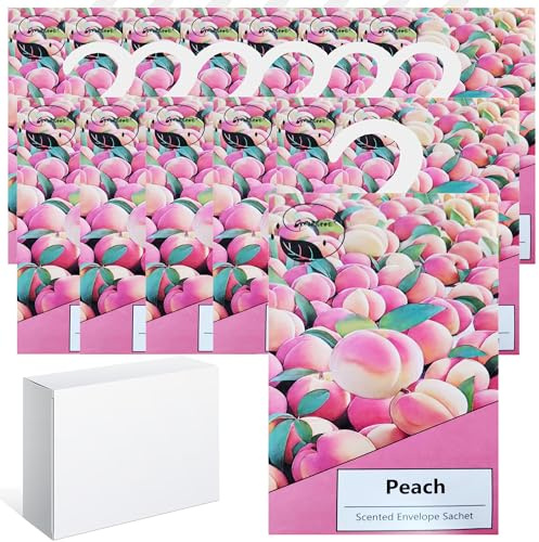 14PCS Sachet Parfumé Armoire Sent Bon Maison, Sachets Lavande Placards Parfum Voiture, Sachet Armoire Parfumé, Parfum d Ambiance Maison Parfum d'intérieur, Desodorisant Vetement Armoire (Pêche)