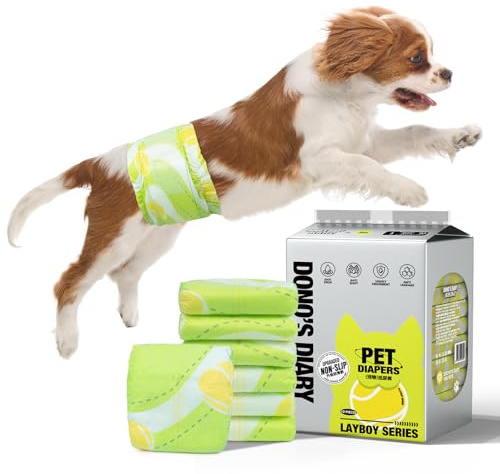 DONO Pannolini per cani maschi antiscivolo, 20 pezzi, pannolini cane maschio, pannolinia fascia per cani maschi, super assorbenti per incontinenza, Addestramento cuccioli, viaggio, XS, S, M, L