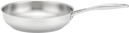 Stellar Profile Stainless Steel Uncoated Frying Pan -20 cm, Durable Frying Pan for Everyday Cooking, Induction Ready, Oven & Dishwasher Safe