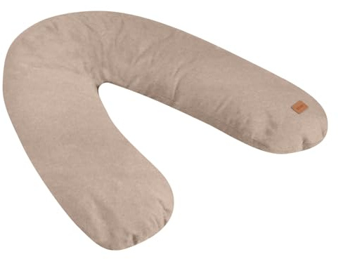 BÉABA, Big Flopsy, Coussin Allaitement/Grossesse, Oreiller Maternité, Multifonctions, Convient pour Dormir/Allaiter, Soutien, Détente et Confort Optimal, Nuit Apaisée, Fleur de Coton, Oekotex, Argile