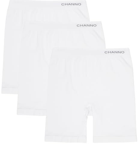 Channo Antiskavningsbyxor i bomull, lätt stretch, mjukt tyg (3-pack), Vit, M