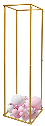 CNCEST Metal Vase Column Wedding Flower Stand Gold Centerpiece Pillars (1pcs(50x50x180cm))