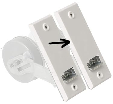 Rollwin 2X Blende für Rolladen Gurtwickler Unterputz 105mm Lochabstand - aus Deutschland - mit Gurtwickler Abdeckung Weiß - ohne Gurt - für 23mm Rolladengurt geeignet - Rollo Wickler mit Abdeckblende