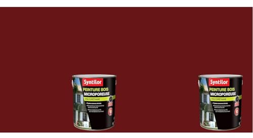 Syntilor - Peinture Bois Ultra Protect Rouge Basque Satiné RAL 3004 2,5L