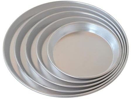 Set kit 4 pz (1X Parte 24cm 20cm 22cm 16cm) Pezzi Stampo tortiera conica Bassa in Alluminio ruoto per pastiera napoletana Pizza di Grano forma per dolci placca teglia teglie tonde pasqua