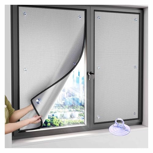 Generico Pellicola per Finestre Oscurante Totale Pellicola Riflettente Anti-Calore con Ventosa Pellicola Isolante Raffreddamento in Alluminio per Ufficio Bagno(40x60cm)