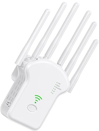 WiFi Signalförstärkare - Internet Repeater Med Täckning | Långdistans Dualband WiFi Förstärkare Till Utomhus, Campingbil