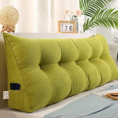 King Size huvudgavel kudde kil 200 cm triangel ryggstöd kudde för enkel- och dubbelsängar mellanrum fyllningsskydd E 120 x 20 x 50 cm bekvämt stöd för sömn.