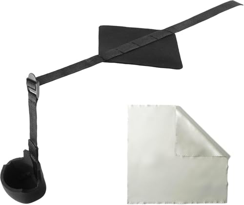 IRSTBL Bassoon Seat Strap Holder – Adjustable Nylon Bassoon Chair Strap with Non Slip Seat Pad and Cleaning Cloth – Universal Bassoon Support Strap for Students and Musicians