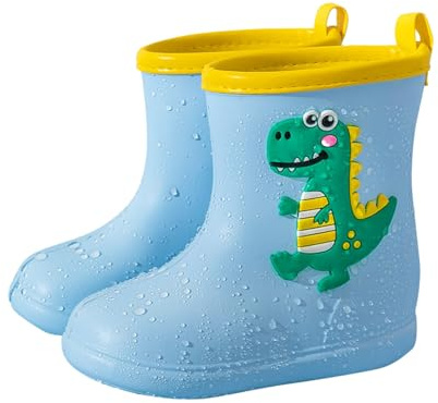 Botas De Lluvia para Niños Botas De Lluvia hasta El Tobillo Botas De Jardín Sin Cordones Zapatos De Goma