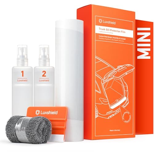 Luxshield Ladekantenschutz Folie für MINI Clubman 2 (II) F54 I 2015-2024 - Stoßstangenschutz, Kratzschutz, Lackschutzfolie - Transparent glänzend