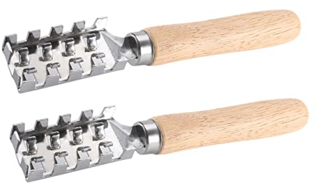 Cabilock Raspador De De Pescado De 2 Piezas Acero Inoxidable y Madera Removedor De Duradero Herramienta De Limpieza De Pescado para Cocina Uso Doméstico y Profesional