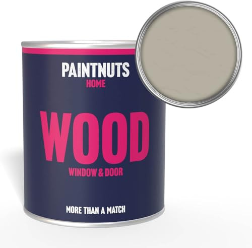 Paintnuts Wood Window & Door Paint - RAL-7032 - PEBBLE GREY Satin 250ml Tin