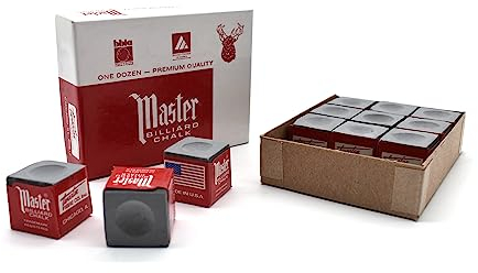 Billard Zubehör Billardkreide Billard Chalk Tweeten Master, 12er Pack, in 7 Verschiedene Farbvarianten (Grau)