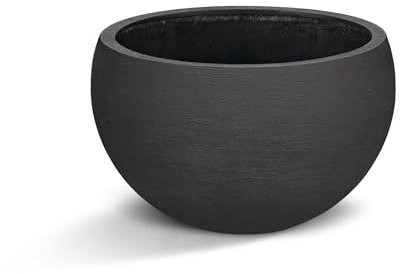 Luca Lifestyle Pflanzkübel Terreno Elena Earth Rund Fiberglas *5 Jahre Garantie* - 50x50x31 cm - Premium Qualität - F8951
