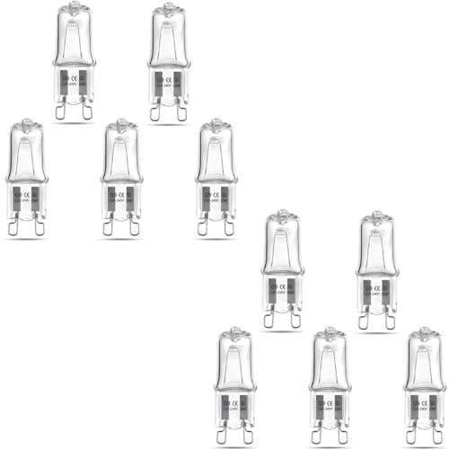 Hsthe Sea 10 st G9 halogenlampor 25W dimbar kapsellampa för ugnslampor