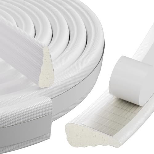 Türdichtung Fenster Dichtungsband Selbstklebend Keilförmig Design,Schaumstoff Tür Dichtung Fensterabdichtung Türrahmen Dichtung,Zugluftstopper Tür Fenster Abdichten Door Seal(5m,Weiß)