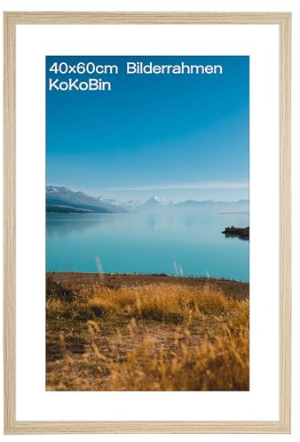 KoKoBin Cornice per Quadri in MDF e Vetro Acrilico, da Appendere e Allestire, Soggiorno da Appoggiare, Decorativa in Legno (legno, 40 * 60)