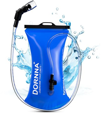 DORNNA Trinkblase 1L/1,5L/2L/3L Wasserblase für Trinkrucksack, BPA-frei Auslaufsicher Wasserreservoir für Laufen, Wandern, Outdoorsport, Radfahren. (1,5 Liter)
