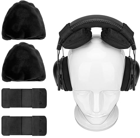 Geekria Komfort Headphones Headband Pressure Relief Pads, kompatibel med over-ear headset, sammet huvudbandskudde för skallig huvud, förhindrar hårliknande märken, enkel DIY-Installation