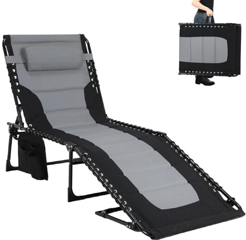 LIFERUN Transats Jardin Extérieur XXL Pliables, 199×66×35 cm – Chaise Longue Jardin Extérieur avec Dossier Réglable 5 Positions, Bain de Soleil Extra Large Jusqu’à 150 kg, Fauteuil Relax
