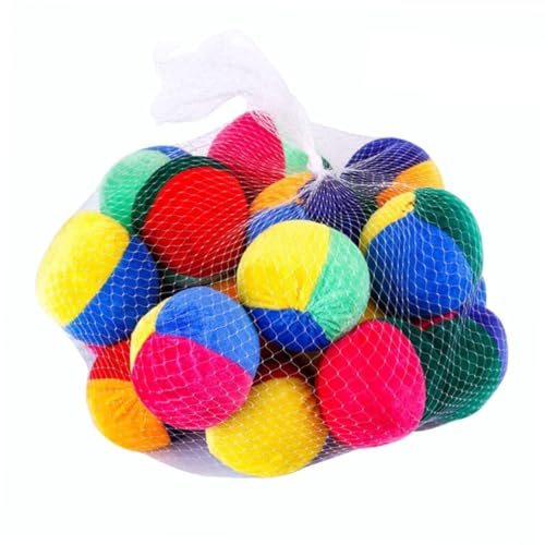TOYANDONA Ensemble de 20 Balles de Jonglage en Tissu pour Garçon et Filles Paquet de Haricots Colorés Jouet d'Intérieur et d'Extérieur pour Débutants Activité Sportive