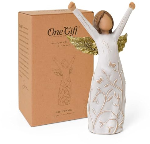Cuayaes Courage Angel Figurines Healing Gifts for Women Congratulations New Beginnings, Cancer Survivor Gifts for Woman Chemo Patients Expresses Encouragement, Support, Strength