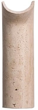 KISAD Nordic Modern Half-Cylinder Wall Sconce Travertine Body Wall Lights 3000K G9 Base Wall Lamp for Bedroom Entryway Living Room Hallway Stairwell(Yellow)