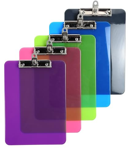 Exacompta 12690E Packung mit 10 Klemmbretter Iderama, 22,5 x 31,5 cm, perfekt für unterwegs, praktisch, aus PP, farbig sortiert, 10er Pack