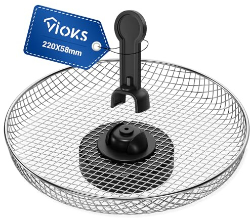 VIOKS Garkorb für Tefal Airfryer Ø220 mm Ersatz für Tefal Garkorb XA701074 XA701072 XA701070 für Heißluftfritteuse Tefal ActiFry Snacking, Actifry Tefal Original Snacking