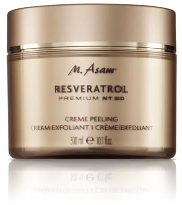 M. Asam RESVERATROL PREMIUM NT50 Creme Peeling (300 ml) – Peeling für Gesicht & Körper mit Hyaluronsäure, Vitamin E & Sheabutter, bekämpft verhornte Hautstellen & verleiht einen frischen Teint