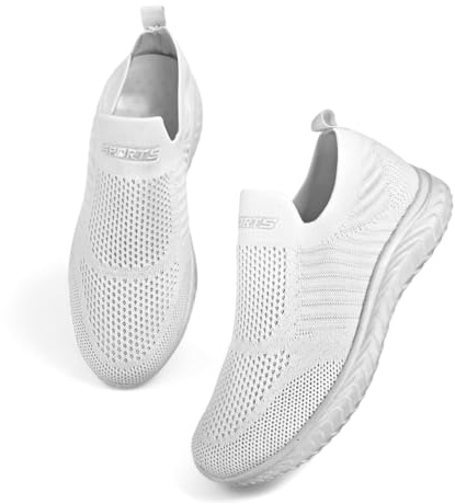 P&L ITALY COLLECTION Zapatillas Deportivas Sin Cordones Slip-On Mujer Comodas y Ligeras para Correr Trabajar Andar Pasear Casual Sneakers White39