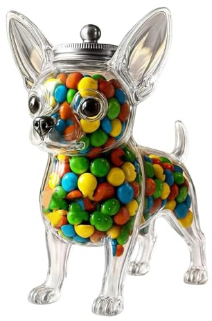 Barattolo per caramelle con coperchio, grazioso contenitore ermetico per snack per cani, biscotti, caramelle, cialde di caffè, barattoli per biscotti per animali domestici, barattoli per biscotti