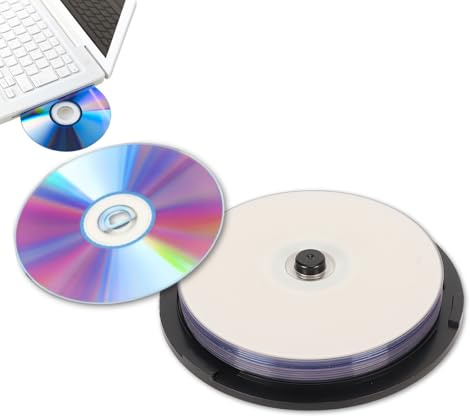 Ouitble DVD R Disco en Blanco 4,7 GB 16X Discos Multimedia grabables de Alta Velocidad Material de PC de Primera Calidad Resistente y Duradero para Almacenamiento de Fotos y (10PCS)