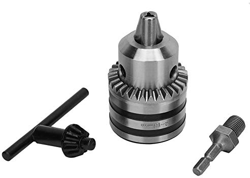 3.0-16MM Drill Chuck,Light 1/2-20UNF Key Type Drill Chuck with Hex Head Adapter