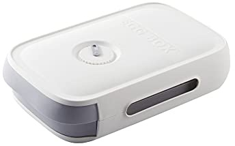 QeeHeng Caja de almacenamiento de huevos, soporte para huevos para refrigerador, cajón de huevos de desplazamiento automático, contenedor de huevos con marca de conservación fresca (blanco)