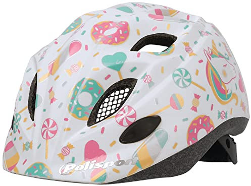 POLISPORT 8740800014 - XS Kids Premium Lollipops Fahrradhelm für Kinder verstellbar Grösse XS (48-52cm) mit CE-Zertifizierung für Radfahren Skateboarding Skating in Farbe Lolipops