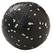 Actifoam Lacrosse Massage Ball Hand Foot Firm Stimulating Massage Ball Small Ball 8 cm Diameter (Black + Green Medium Hard)