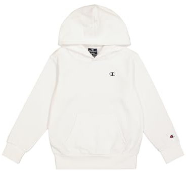 Champion Jungen Legacy Basics B-Ultralight Powerblend Fleece Kapuzenpullover, Weiß, 11-12 Jahre
