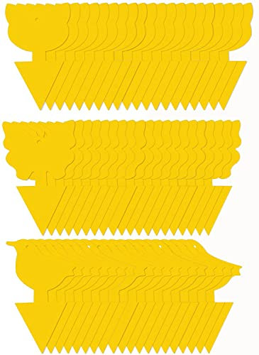 Fruit Fly Trap, 60 PCS Yellow Sticky Fly Traps,Plant Fly Sticky Trap Sticks Yellow Sticky Bug Traps Fruit Fly Traps for Mosquito and Bug Indoor & Outdoor, Pest Insect Catcher Killer 3 Shapes