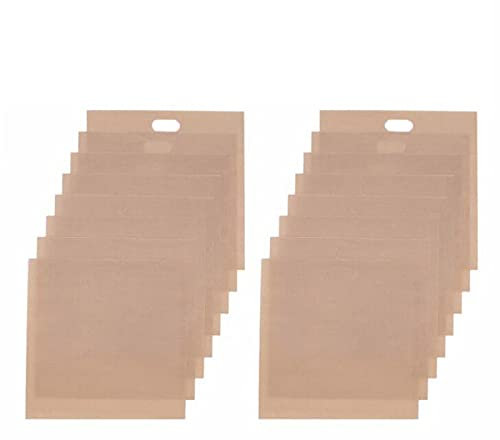Wlauqueta 12 bolsas reutilizables para tostadora de pan, bolsas para hornear, sándwich, tostadas, microondas, calefacción, herramientas de pastelería, 17 x 19 cm