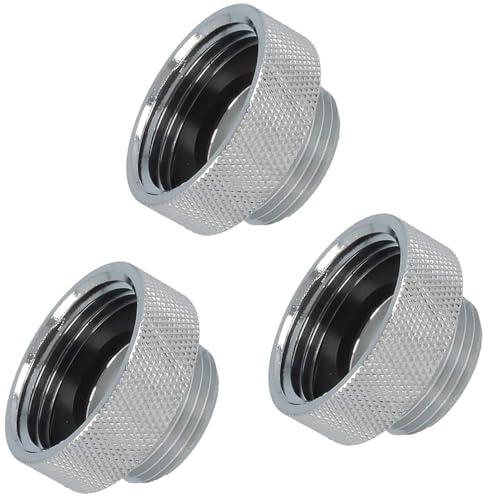 Schläfer 614113 | Adattatore Rubinetto Maschio Femmina in Ottone, Filetto M22x1 Interno x 1/2Esterno, Riduttore Compatibile con Aeratore Neoperl, Guarnizioni Incluse, 3 Pezzi