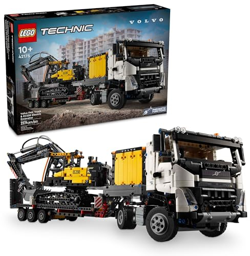 LEGO Technic Volvo FMX Truck & EC230 Electric Excavator Building Toy, Volvo Truck Toy with 2 Model Vehicles, Great Gift for Boys and Girls Ages 10 and Up Who Love Heavy Duty Construction Models, 42175