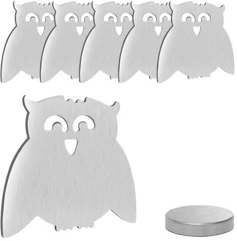 Catelves 6 Stück Tischdeckenbeschwerer, Tischdecken Beschwerer Draußen, Tischdeckenbeschwerer für Draußen, Tischdeckenbeschwerer Magnet, Gewichte Tischdecke Outdoor, Tischtuchbeschwerer Camping(Eulen)