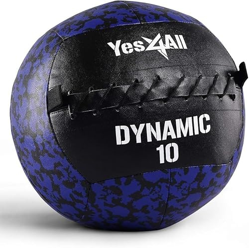 Yes4All ILSS 4 kg Dynamic Wall Ball/Soft Medicine Ball, Wall Med Ball for Full Body Workout and Strength Exercise