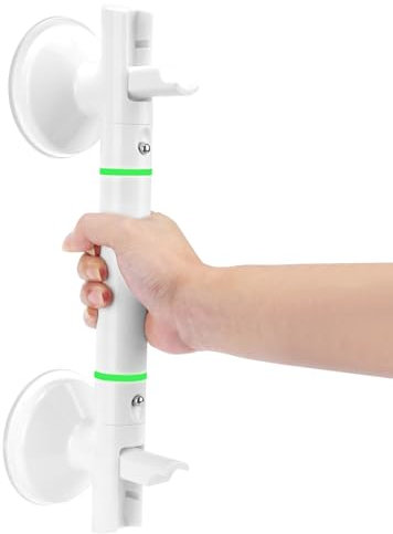 LYtech Bathroom Grab Bar Non-Slip Suction Cup Grab Bar with Suction Cup, Mobility Aid for Elderly, Pregnant Children (White, S)
